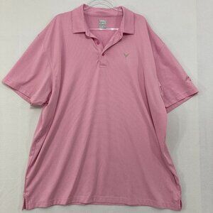 Callaway size 2X Pink‎ Striped Opti-Dri Short Sleeve Activewear Polo Shirt
